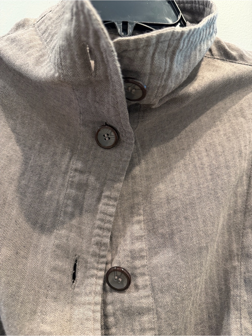 Women's Taupe Utility Button-Front Jacket with Belt - Picture 2 of 9